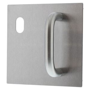 Lockwood 20025NA-P1L 162x162mm Pull Handle Plate LH SS