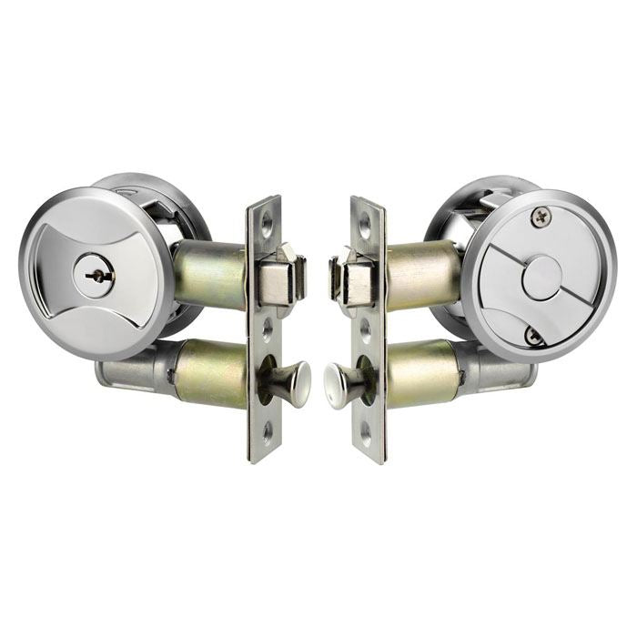 Lockwood 7444 Entrance Cavity Sliding Door Lock CP