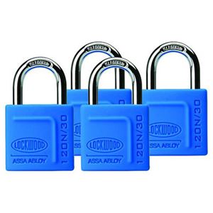 Lockwood 120 Brass 30mm Padlock 18mm Shackle 4pk