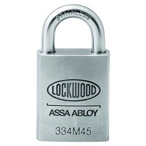 Lockwood 334 Stainless Steel 45mm Padlock 19mm SS Shackle