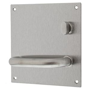 Lockwood 20104NN-96R 162x162mm Turn & Lever Plate RH SS