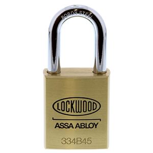 Lockwood 334 Brass 45mm Padlock 38mm Shackle