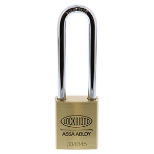 Lockwood 334 Brass 45mm Padlock 90mm Shackle