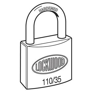 Lockwood 110 Brass 35mm Padlock 21mm Shackle