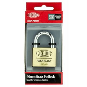 Lockwood 110 Brass 40mm Padlock 23mm Shackle