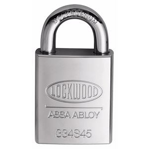 Lockwood 334 Solid Steel Case 45mm Padlock 19mm CM Shackle 5P KD