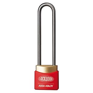 Lockwood 312EL50/RD Brass 30mm Padlock 50mm Shackle Red Cover