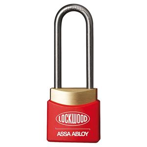 Lockwood 312EL/38/RD Brass Padlock 38mm Shackle Red Cover