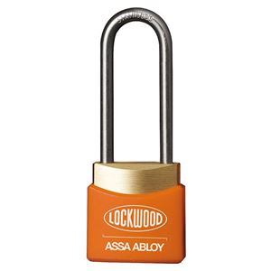 Lockwood 312EL/38/OR Brass Padlock 38mm Shackle Orange Cover