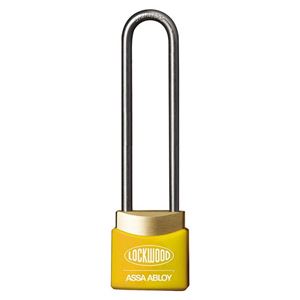 Lockwood 312ED50/YE Brass 30mm Padlock 50mm Shackle Yellow Cover