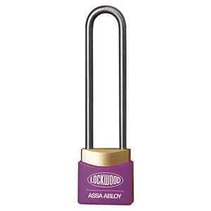 Lockwood 312ED50/PU Brass 30mm Padlock 50mm Shackle Purple Cover