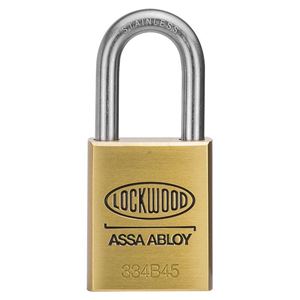 Lockwood 334 Brass 45mm Padlock 38mm SS Shackle 5P KD