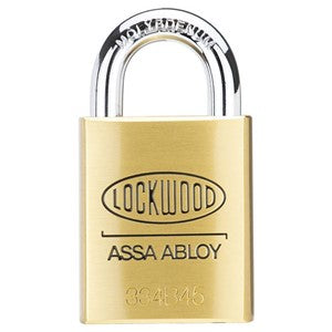 Lockwood 334 Brass 45mm Padlock 19mm CM Shackle 6P KD