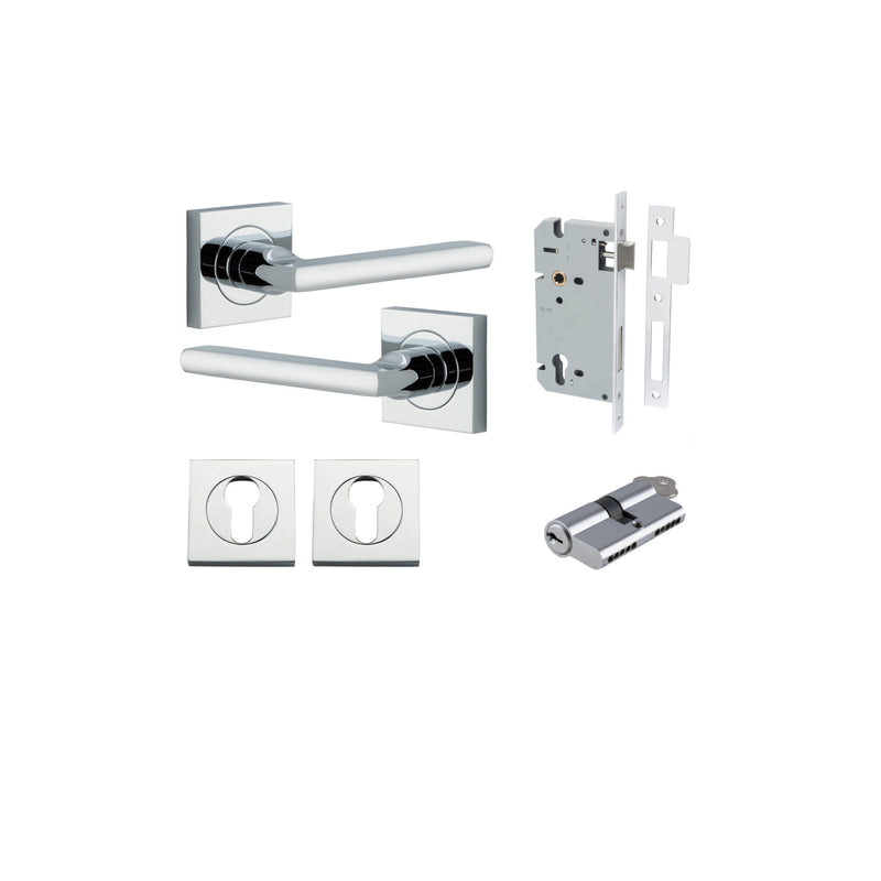 IVER BALTIMORE DOOR LEVER HANDLE ON SQUARE ROSE - CUSTOMISE TO YOUR NEEDS