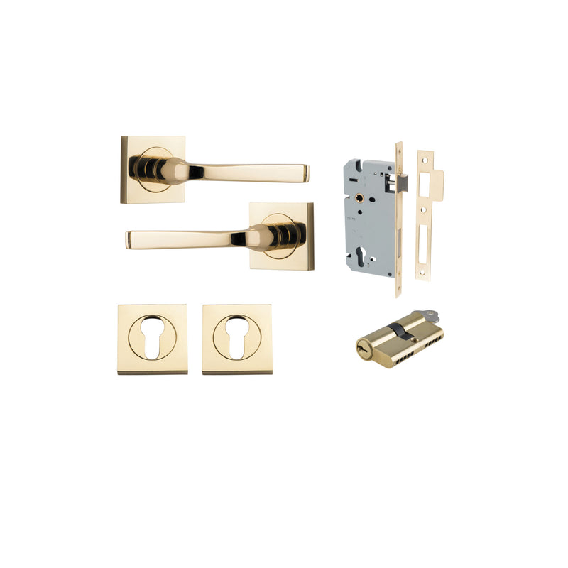 IVER ANNECY DOOR LEVER HANDLE ON SQUARE ROSE PAIR - CUSTOMISE TO YOUR NEEDS