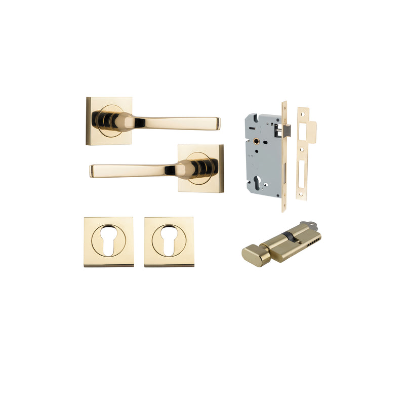 IVER ANNECY DOOR LEVER HANDLE ON SQUARE ROSE PAIR - CUSTOMISE TO YOUR NEEDS