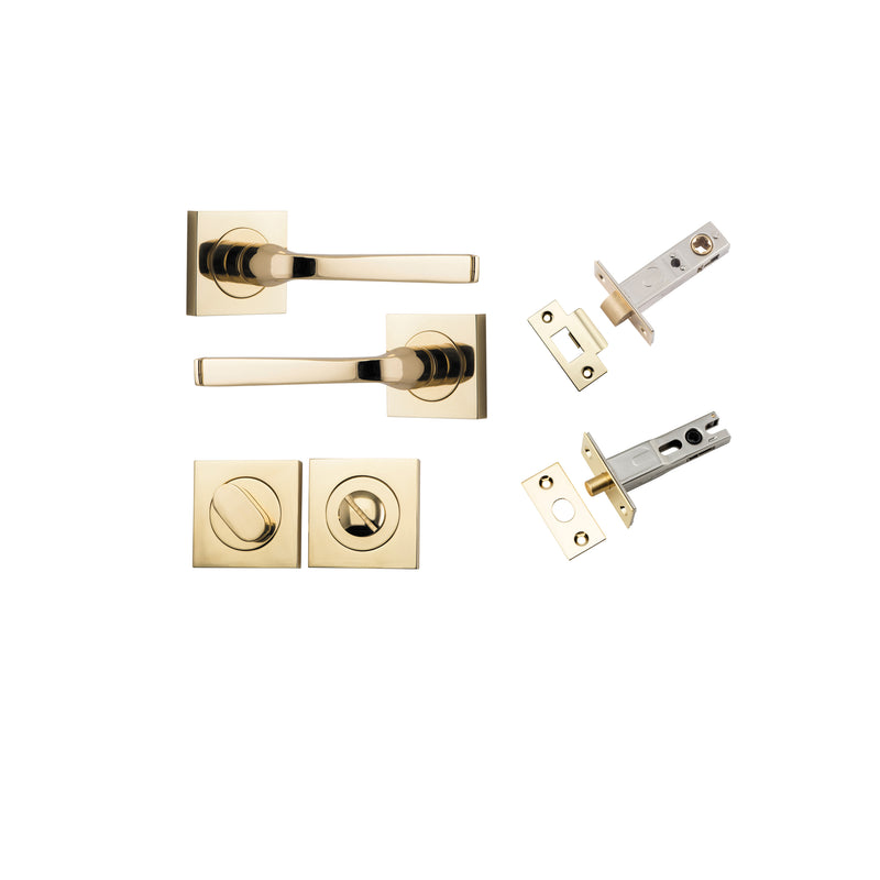 IVER ANNECY DOOR LEVER HANDLE ON SQUARE ROSE PAIR - CUSTOMISE TO YOUR NEEDS