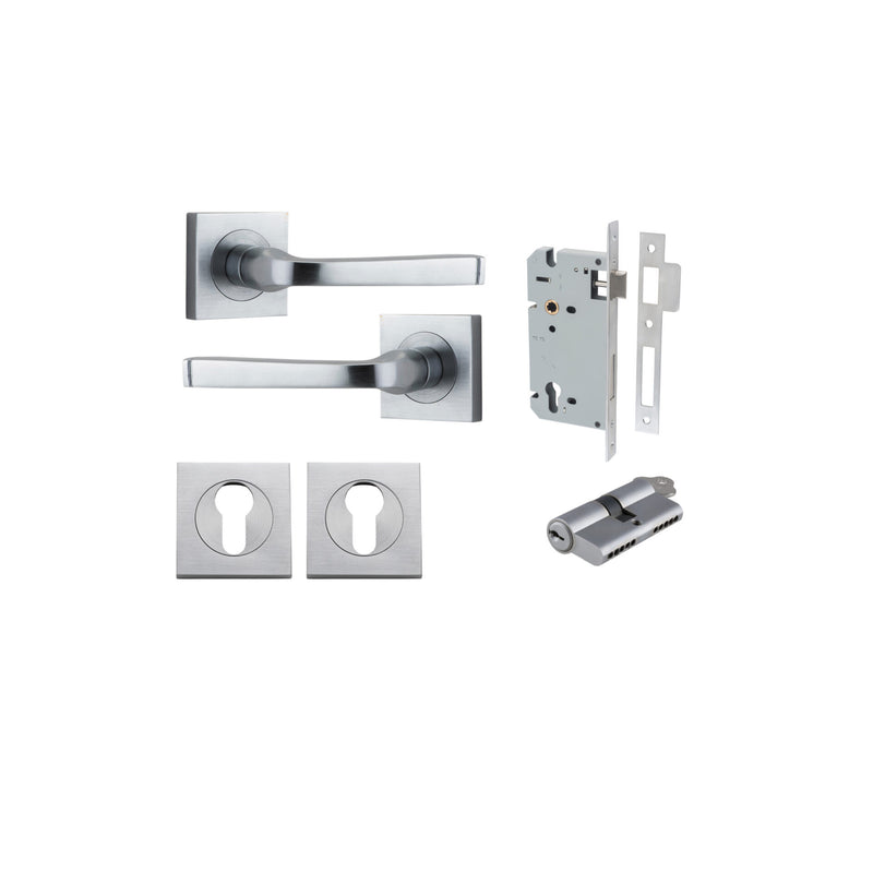 IVER ANNECY DOOR LEVER HANDLE ON SQUARE ROSE PAIR - CUSTOMISE TO YOUR NEEDS