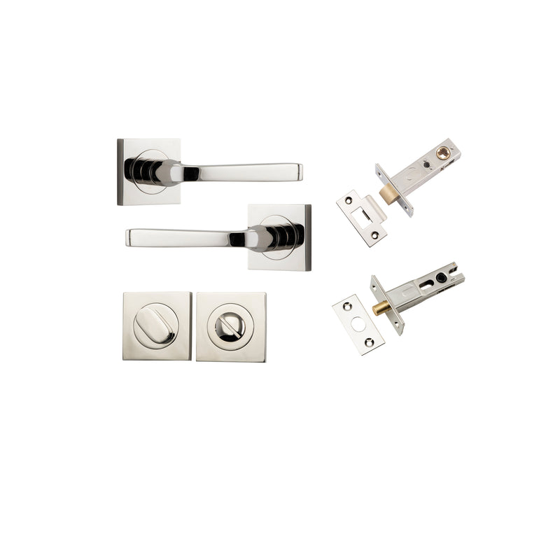 IVER ANNECY DOOR LEVER HANDLE ON SQUARE ROSE PAIR - CUSTOMISE TO YOUR NEEDS