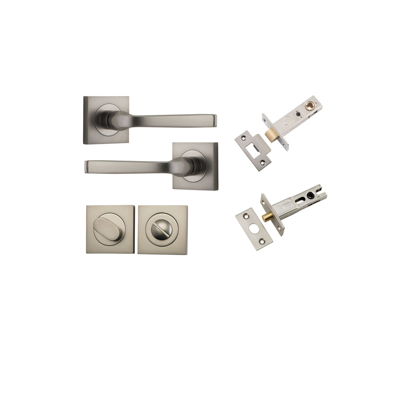 IVER ANNECY DOOR LEVER HANDLE ON SQUARE ROSE PAIR - CUSTOMISE TO YOUR NEEDS