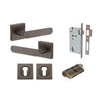 IVER BRONTE DOOR LEVER HANDLE ON SQUARE ROSE - CUSTOMISE TO YOUR NEEDS