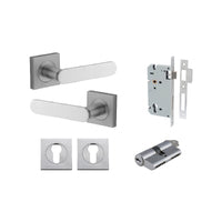 IVER BRONTE DOOR LEVER HANDLE ON SQUARE ROSE - CUSTOMISE TO YOUR NEEDS