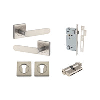 IVER BRONTE DOOR LEVER HANDLE ON SQUARE ROSE - CUSTOMISE TO YOUR NEEDS