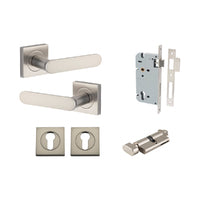 IVER BRONTE DOOR LEVER HANDLE ON SQUARE ROSE - CUSTOMISE TO YOUR NEEDS