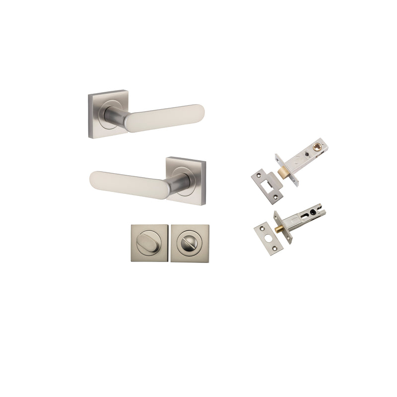 IVER BRONTE DOOR LEVER HANDLE ON SQUARE ROSE - CUSTOMISE TO YOUR NEEDS