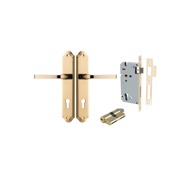 IVER ANNECY DOOR LEVER HANDLE ON SHOULDERED BACKPLATE - CUSTOMISE TO YOUR NEEDS