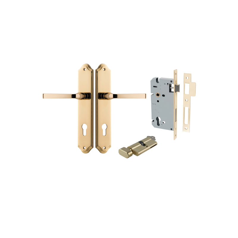 IVER ANNECY DOOR LEVER HANDLE ON SHOULDERED BACKPLATE - CUSTOMISE TO YOUR NEEDS