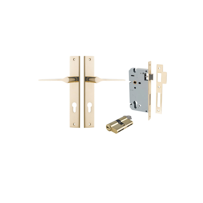 IVER COMO DOOR LEVER HANDLE ON RECTANGULAR BACKPLATE - CUSTOMISE TO YOUR NEEDS