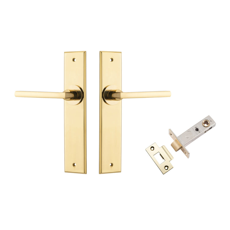 IVER BALTIMORE DOOR LEVER HANDLE ON CHAMFERED BACKPLATE - AVAILABLE IN VARIOUS FINISHES