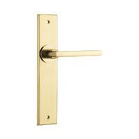 IVER BALTIMORE DOOR LEVER HANDLE ON CHAMFERED BACKPLATE - AVAILABLE IN VARIOUS FINISHES