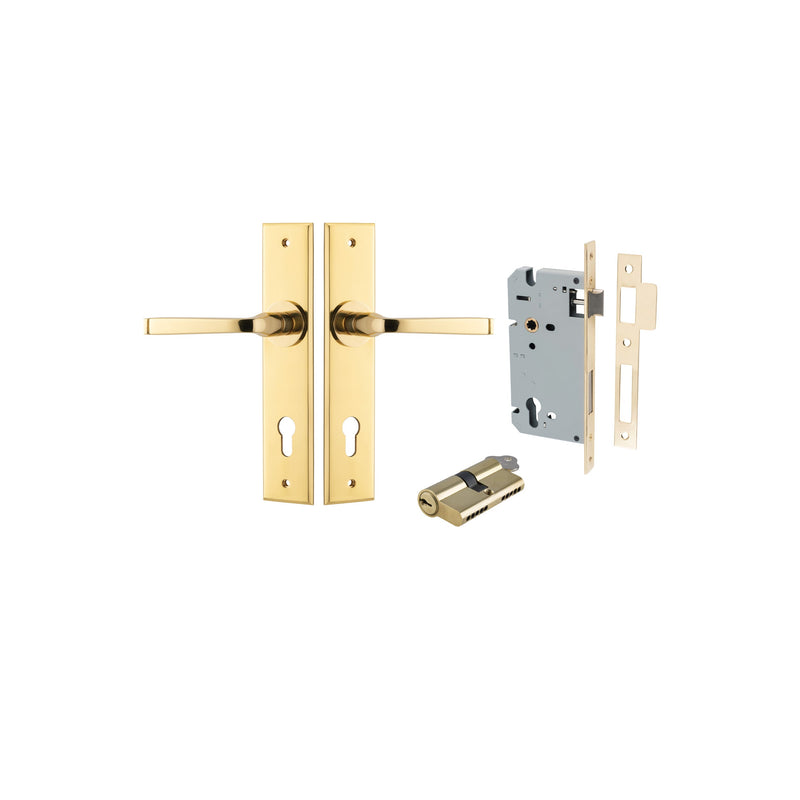 IVER ANNECY DOOR LEVER HANDLE ON CHAMFERED BACKPLATE - CUSTOMISE TO YOUR NEEDS