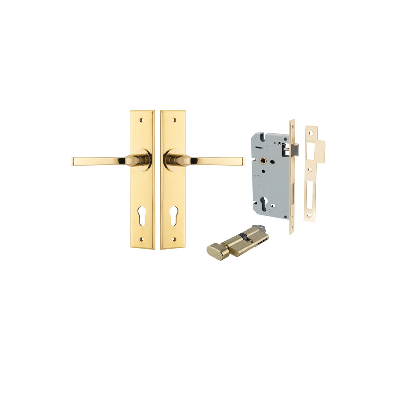 IVER ANNECY DOOR LEVER HANDLE ON CHAMFERED BACKPLATE - CUSTOMISE TO YOUR NEEDS