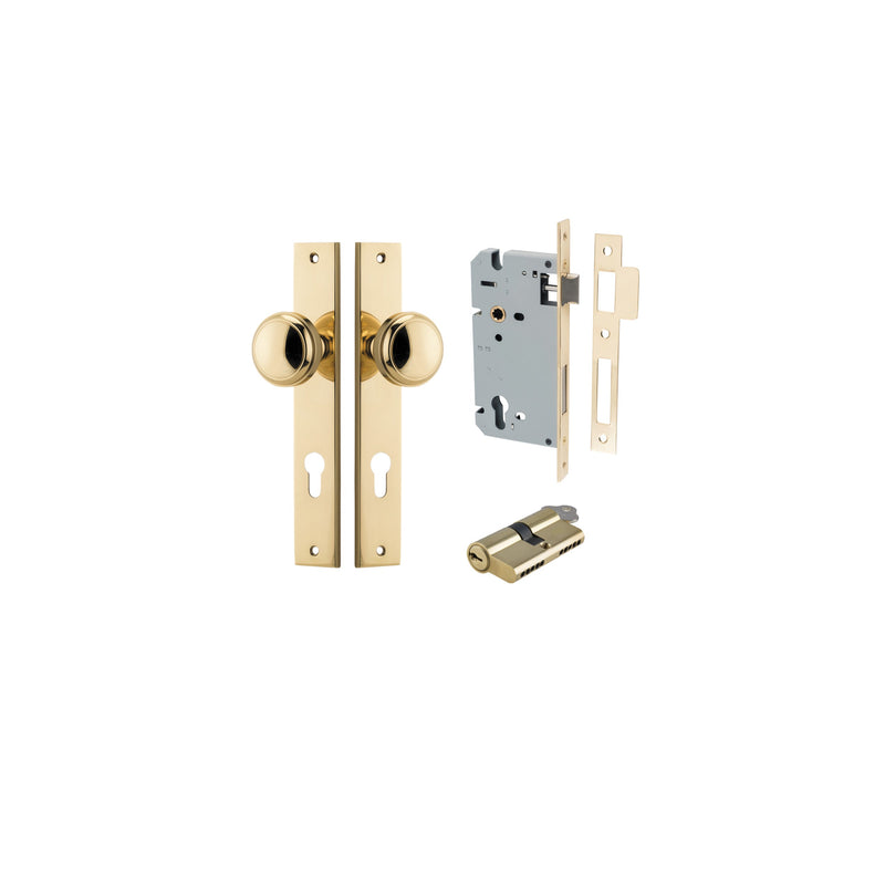 IVER PADDINGTON DOOR KNOB ON RECTANGULAR BACKPLATE - CUSTOMISE TO YOUR NEEDS