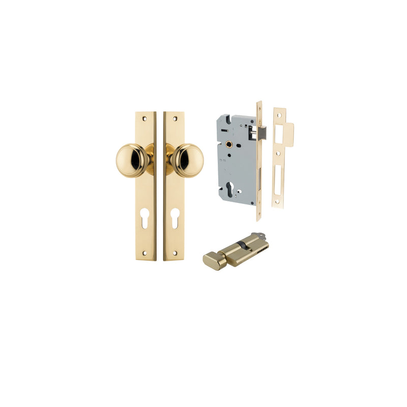 IVER PADDINGTON DOOR KNOB ON RECTANGULAR BACKPLATE - CUSTOMISE TO YOUR NEEDS