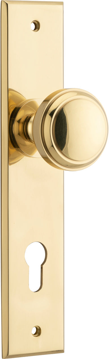 IVER PADDINGTON DOOR KNOB ON CHAMFERED BACKPLATE - CUSTOMISE TO YOUR NEEDS