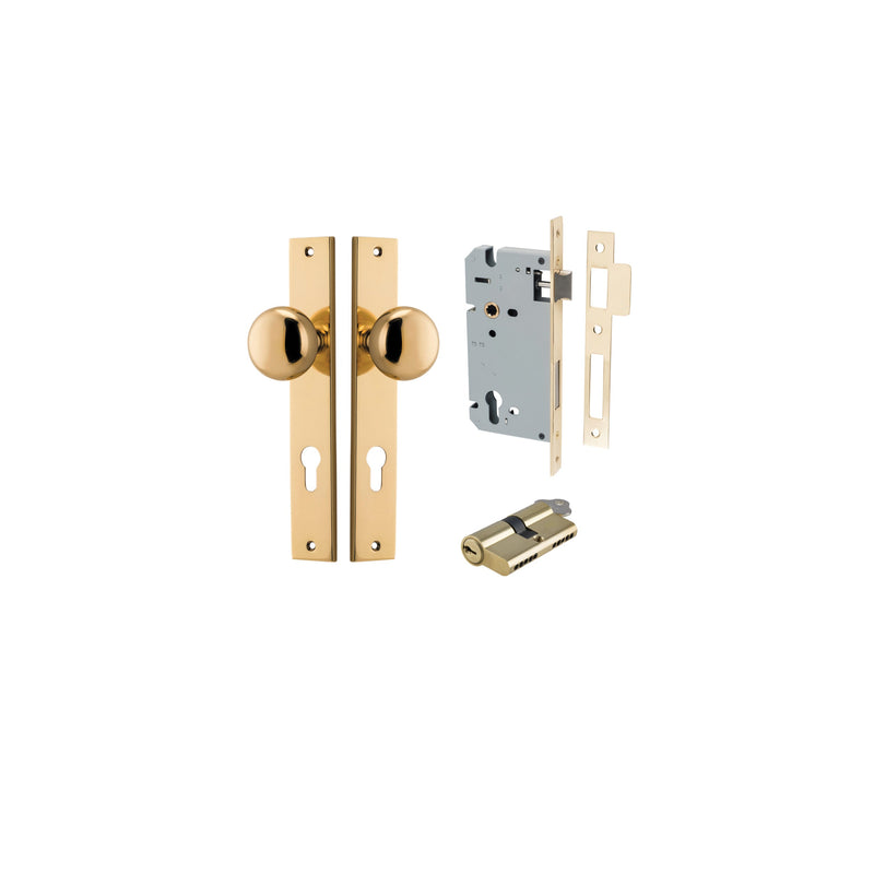 IVER CAMBRIDGE DOOR KNOB ON RECTANGULAR BACKPLATE - CUSTOMISE TO YOUR NEEDS