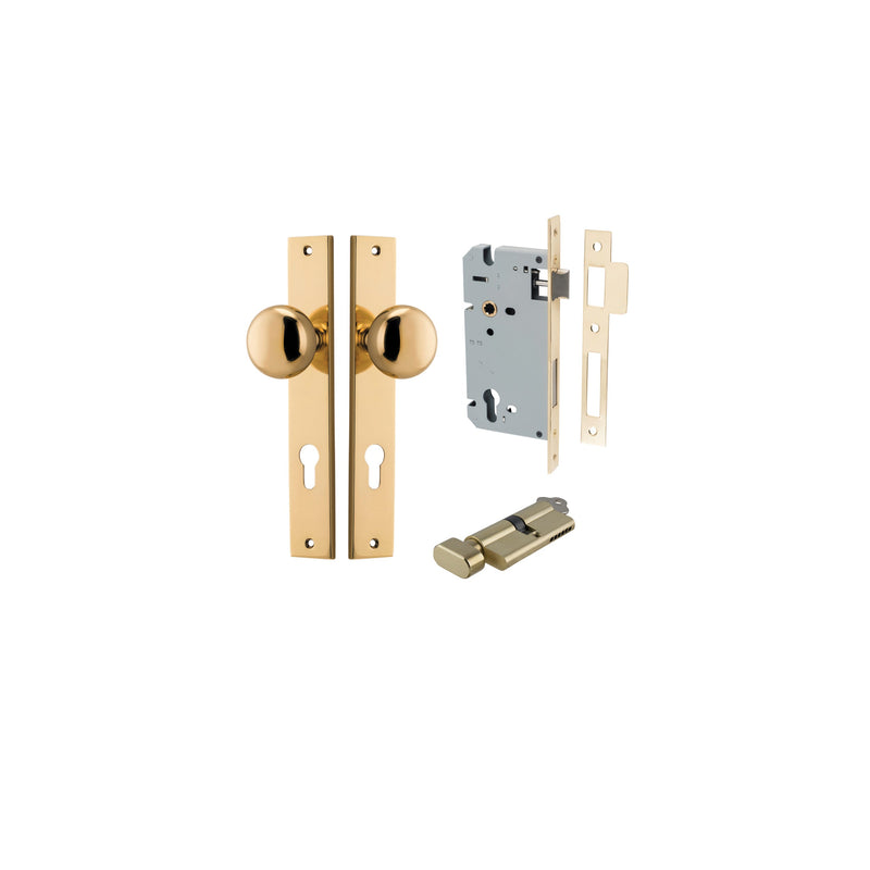 IVER CAMBRIDGE DOOR KNOB ON RECTANGULAR BACKPLATE - CUSTOMISE TO YOUR NEEDS