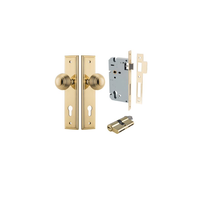 IVER GUILDFORD DOOR KNOB ON STEPPED BACKPLATE - CUSTOMISE TO YOUR NEEDS