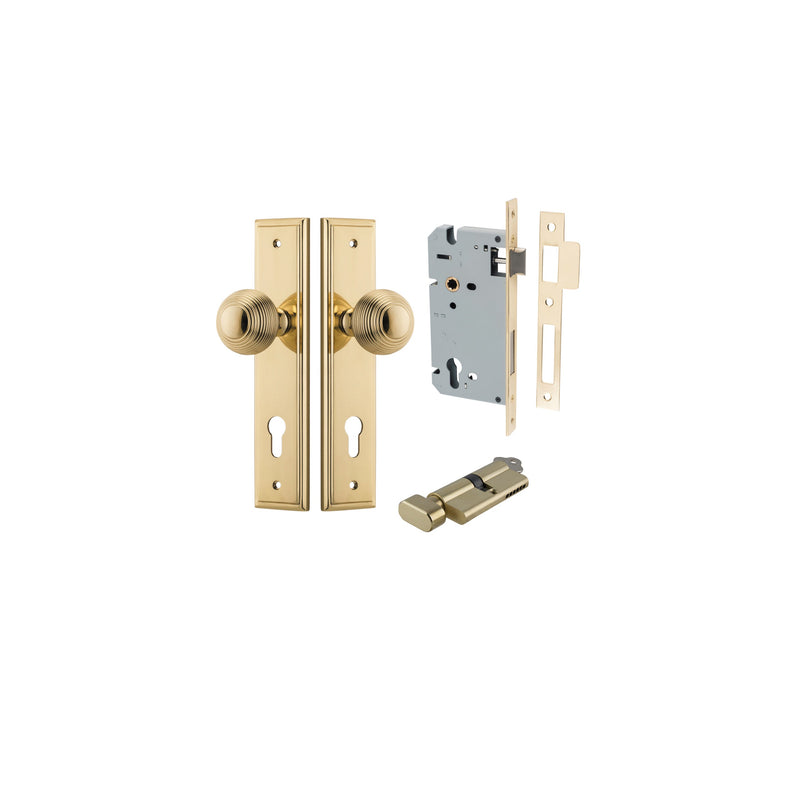 IVER GUILDFORD DOOR KNOB ON STEPPED BACKPLATE - CUSTOMISE TO YOUR NEEDS