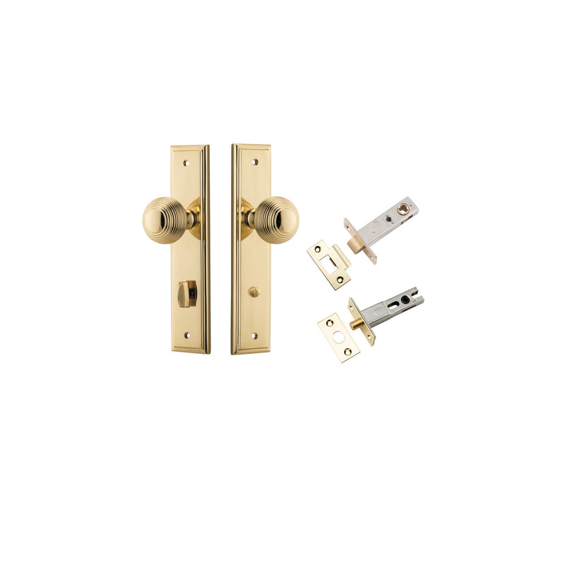 IVER GUILDFORD DOOR KNOB ON STEPPED BACKPLATE - CUSTOMISE TO YOUR NEEDS