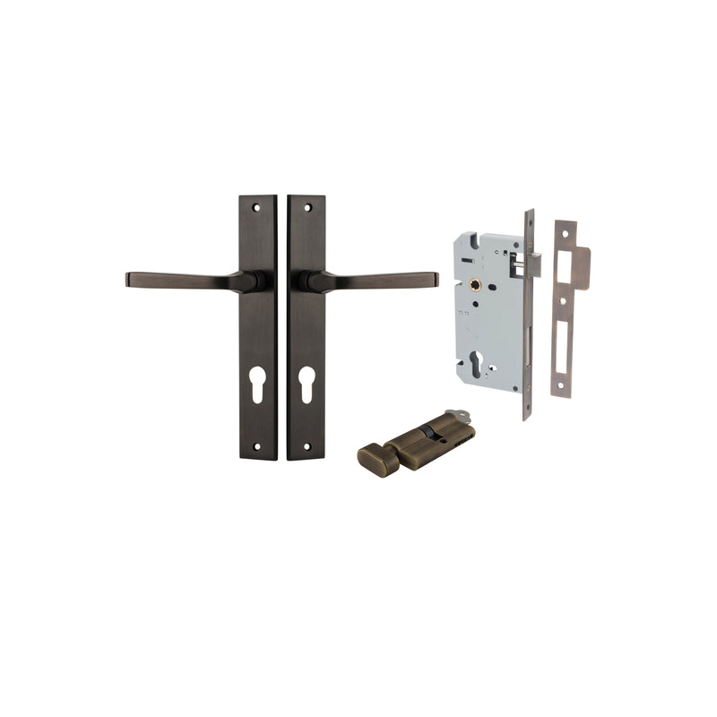 IVER ANNECY DOOR LEVER HANDLE ON RECTANGULAR BACKPLATE - CUSTOMISE TO YOUR NEEDS