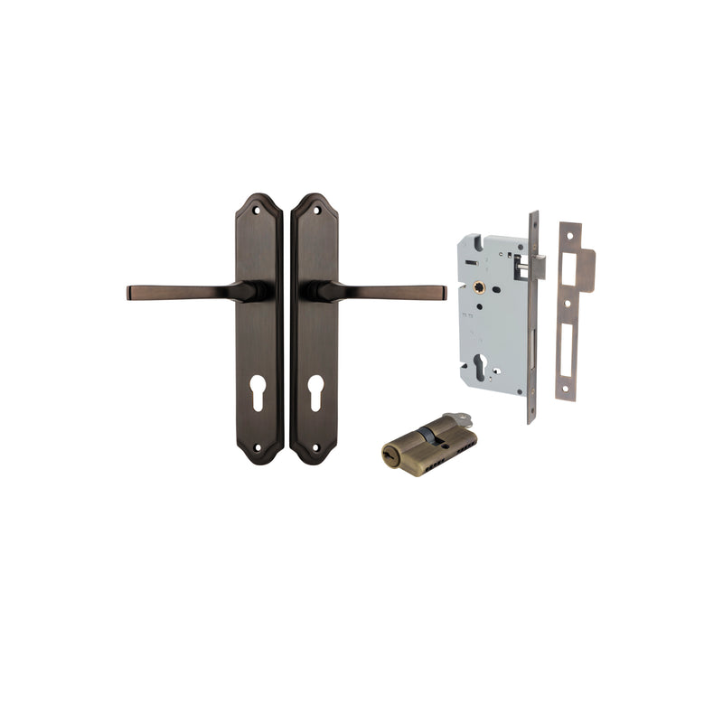 IVER ANNECY DOOR LEVER HANDLE ON SHOULDERED BACKPLATE - CUSTOMISE TO YOUR NEEDS