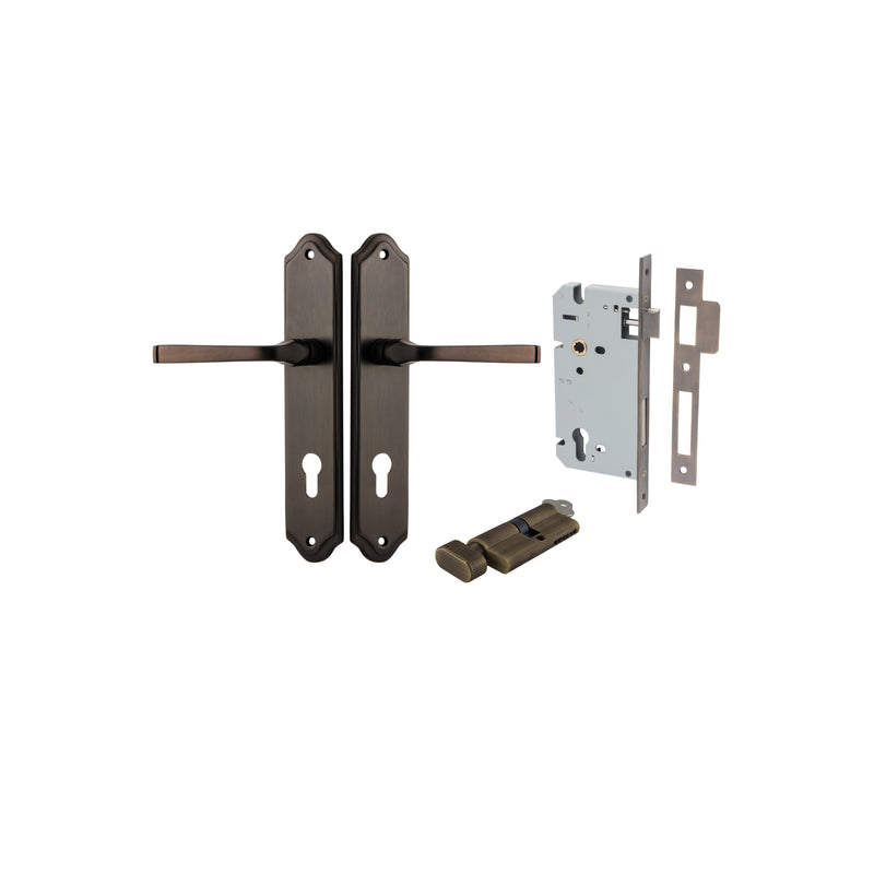 IVER ANNECY DOOR LEVER HANDLE ON SHOULDERED BACKPLATE - CUSTOMISE TO YOUR NEEDS