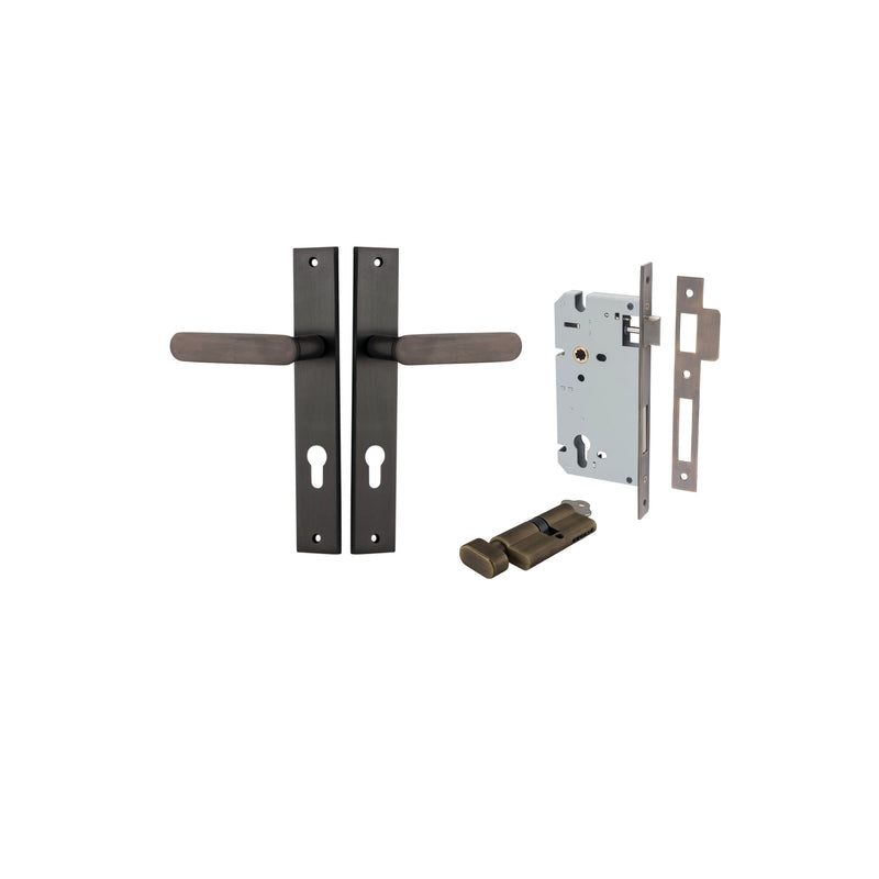 IVER BRONTE DOOR LEVER HANDLE ON RECTANGULAR BACKPLATE - CUSTOMISE TO YOUR NEEDS