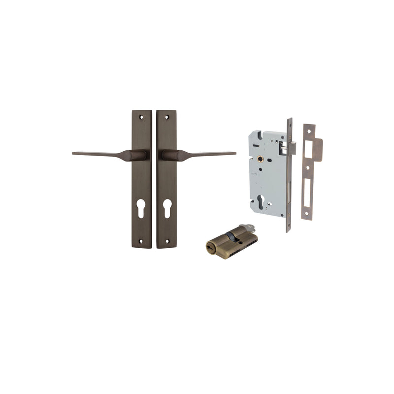 IVER COMO DOOR LEVER HANDLE ON RECTANGULAR BACKPLATE - CUSTOMISE TO YOUR NEEDS