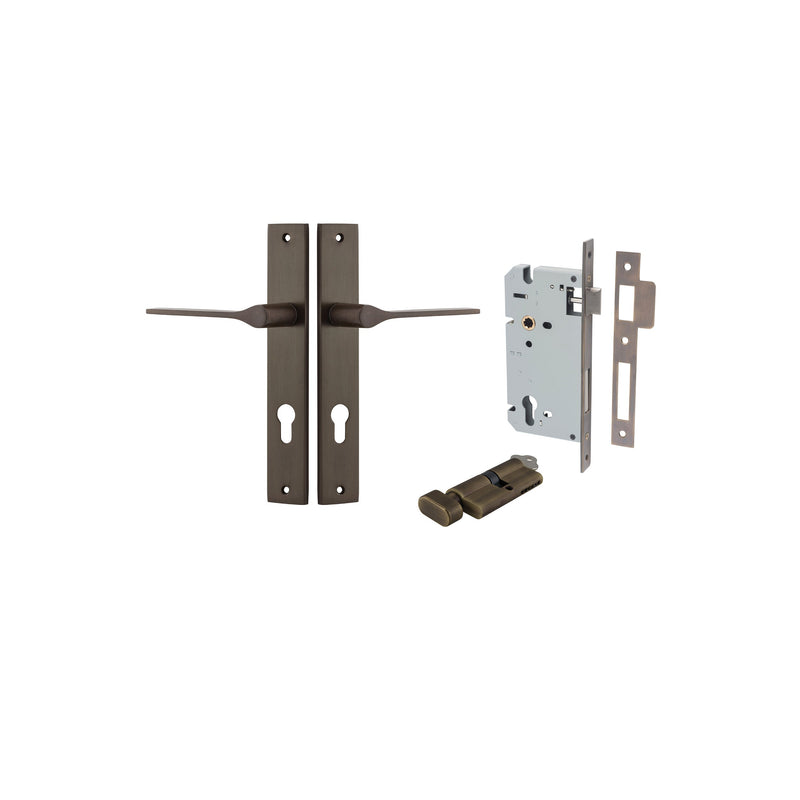 IVER COMO DOOR LEVER HANDLE ON RECTANGULAR BACKPLATE - CUSTOMISE TO YOUR NEEDS